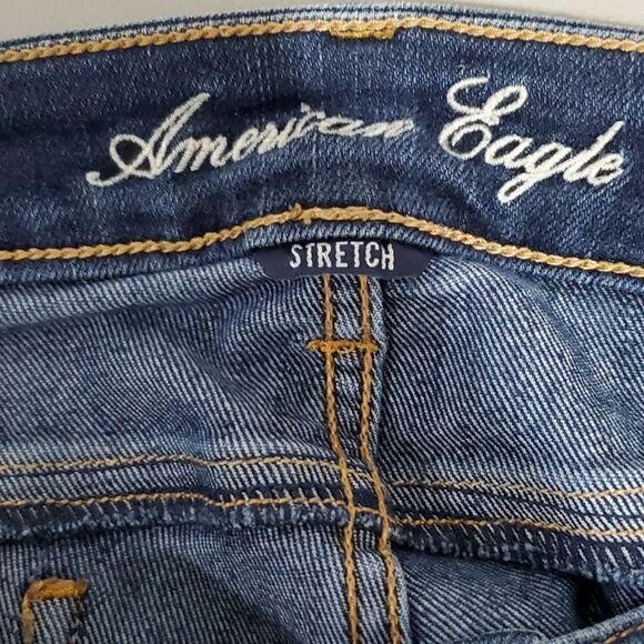 AMERICAN Eagle 32" waist dark wash stretch skinny jeans - Picture 5 of 8